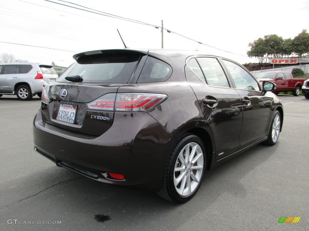 2011 CT 200h Hybrid Premium - Fire Agate Pearl / Black photo #7