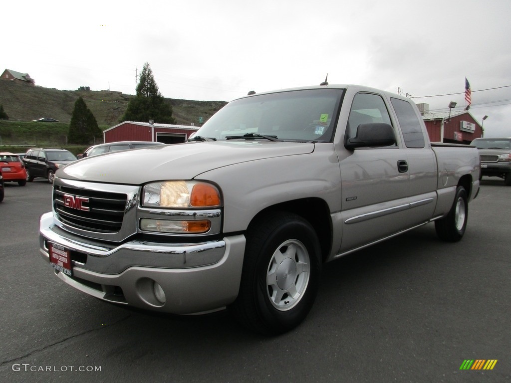 2005 Sierra 1500 SLE Extended Cab - Silver Birch Metallic / Dark Pewter photo #3