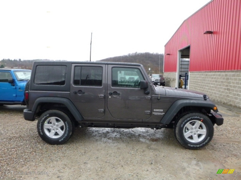 2016 Wrangler Unlimited Sport 4x4 - Granite Crystal Metallic / Black photo #9