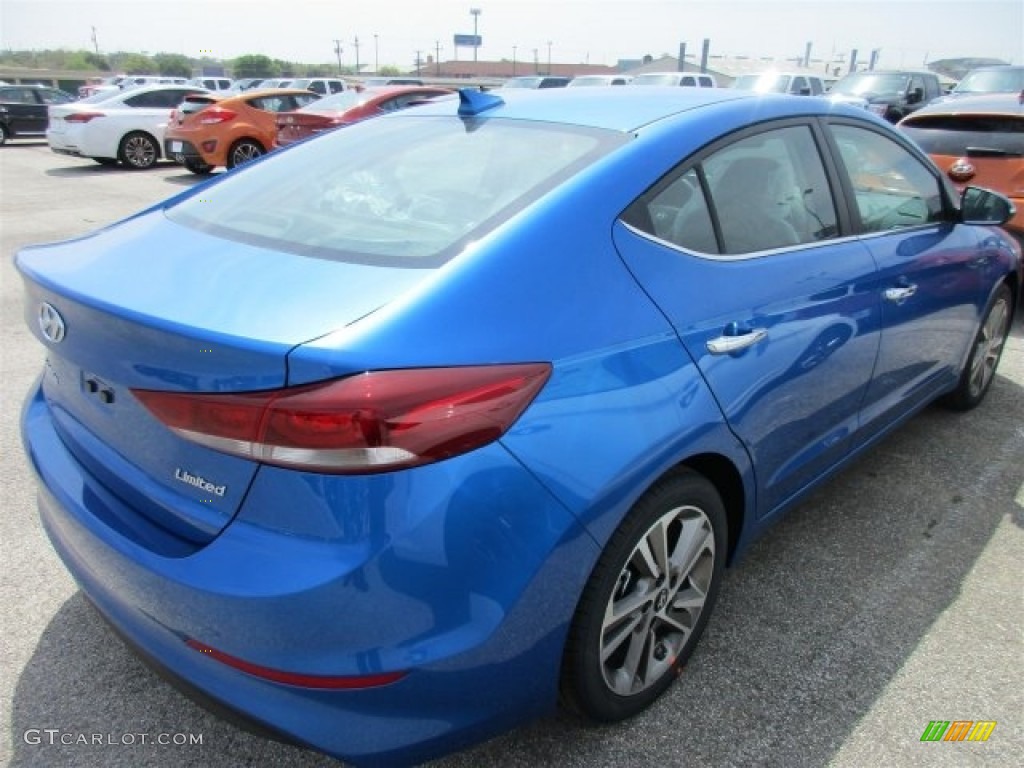 2017 Elantra Limited - Electric Blue / Gray photo #7