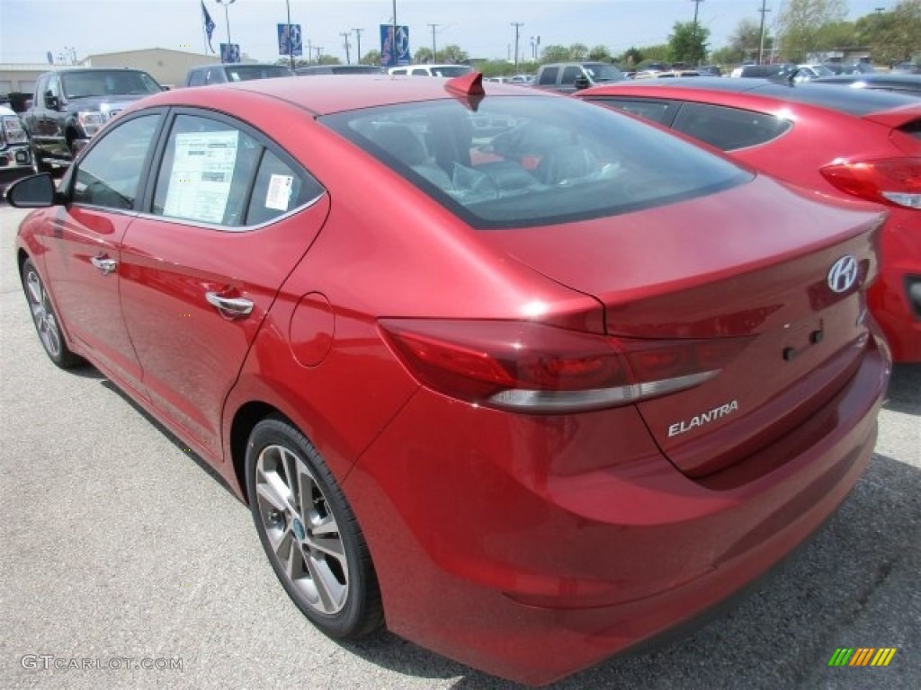 2017 Elantra Limited - Red / Gray photo #4