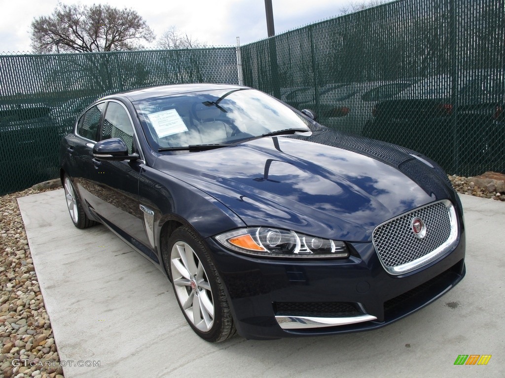 2015 XF 3.0 AWD - Dark Sapphire Metallic / Ivory/Truffle photo #6