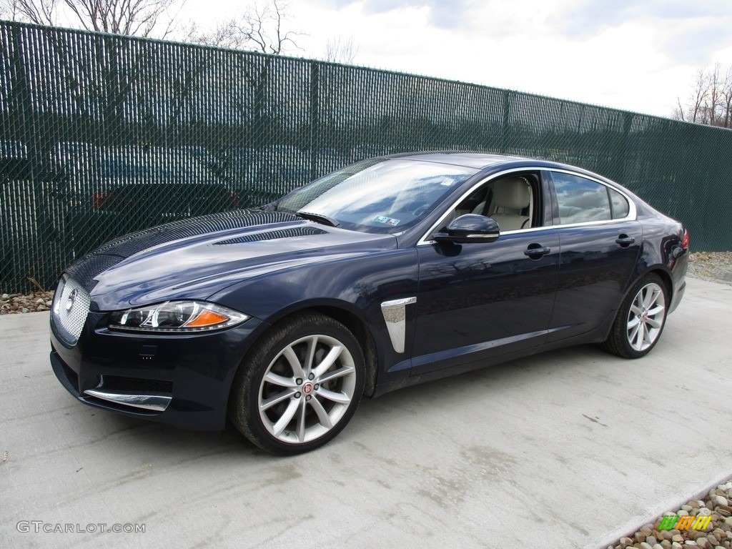 2015 XF 3.0 AWD - Dark Sapphire Metallic / Ivory/Truffle photo #9