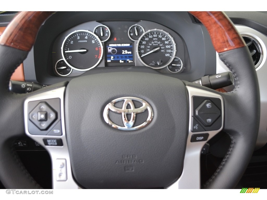 2016 Toyota Tundra 1794 CrewMax 1794 Black/Brown Steering Wheel Photo #111572078