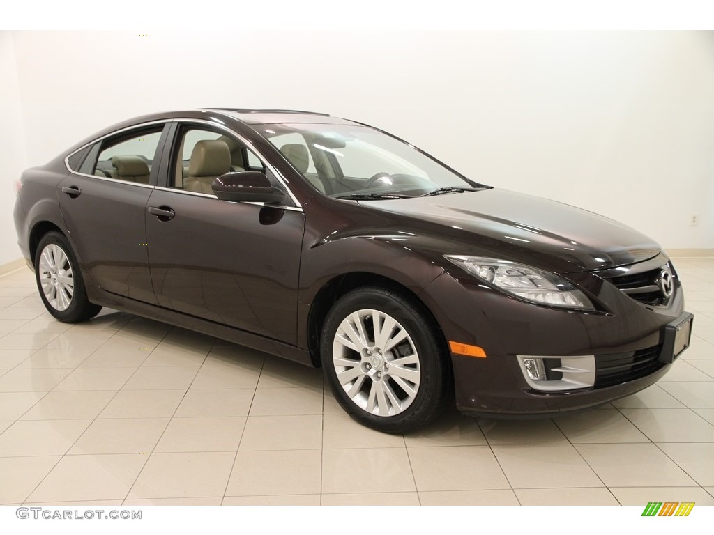 2009 MAZDA6 i Touring - Black Cherry Metallic / Beige photo #1