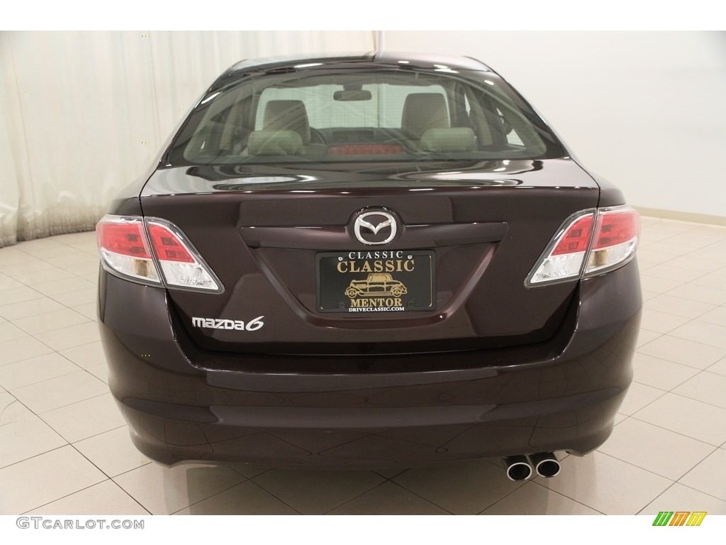 2009 MAZDA6 i Touring - Black Cherry Metallic / Beige photo #13