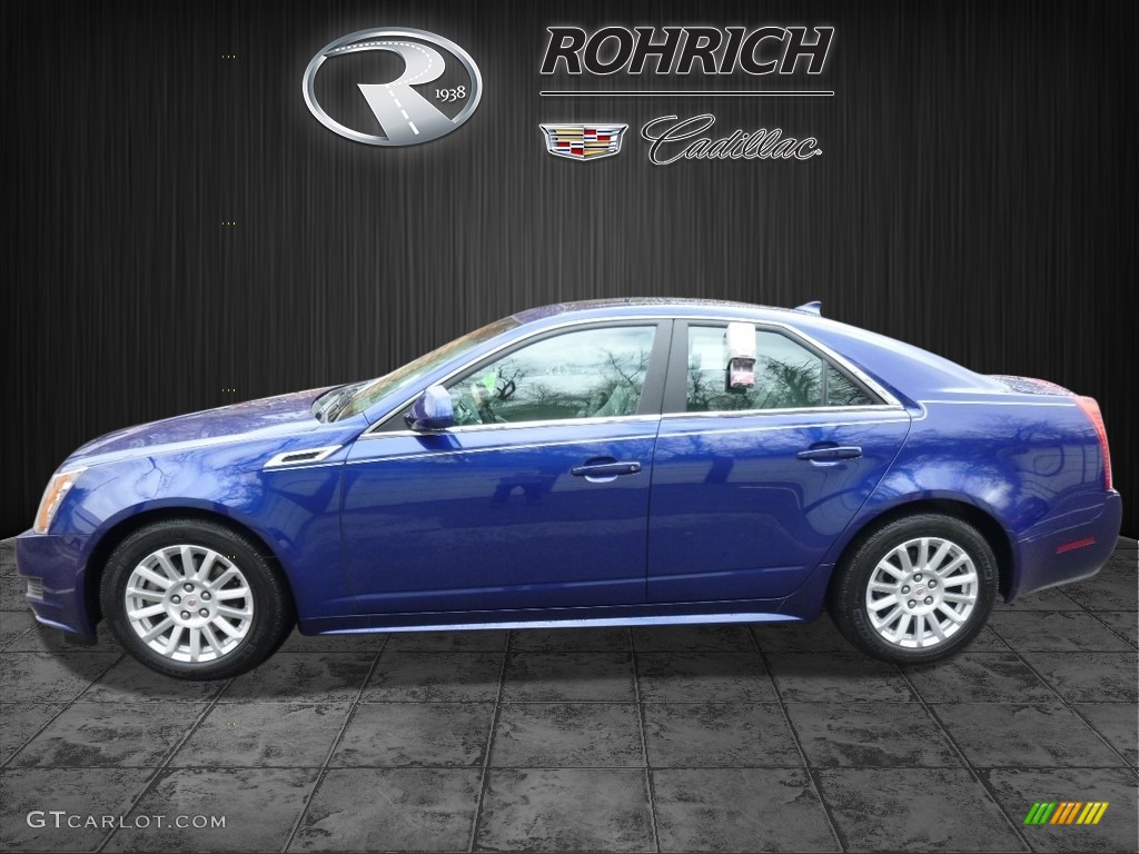 2012 CTS 4 3.0 AWD Sedan - Opulent Blue Metallic / Light Titanium/Ebony photo #4