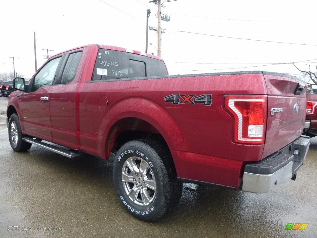 2016 F150 XLT SuperCab 4x4 - Ruby Red / Medium Light Camel photo #4