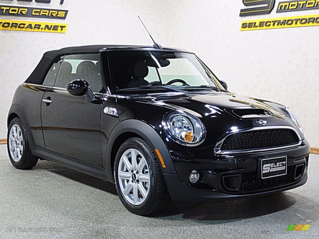 2013 Cooper S Convertible - Midnight Black Metallic / Carbon Black photo #3
