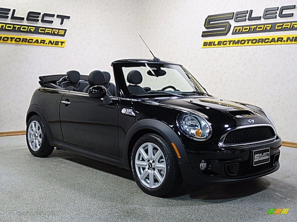 2013 Cooper S Convertible - Midnight Black Metallic / Carbon Black photo #6