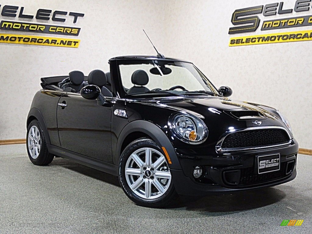 2013 Cooper S Convertible - Midnight Black Metallic / Carbon Black photo #7