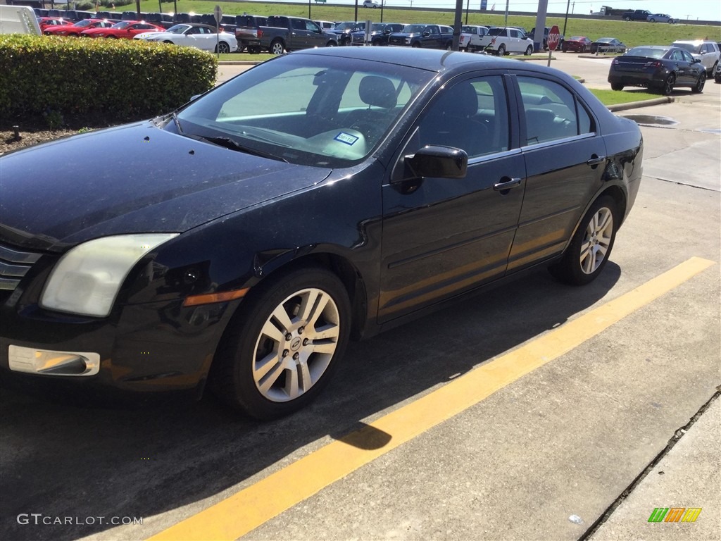 2007 Fusion SEL V6 - Black / Charcoal Black photo #2