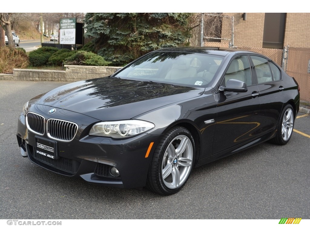 2013 5 Series 535i xDrive Sedan - Dark Graphite Metallic II / Oyster/Black photo #6