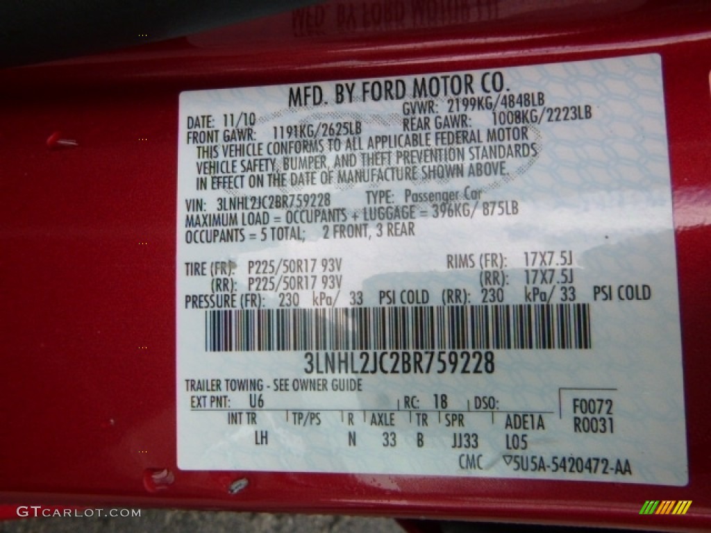 2011 MKZ AWD - Red Candy Metallic / Cashmere photo #16
