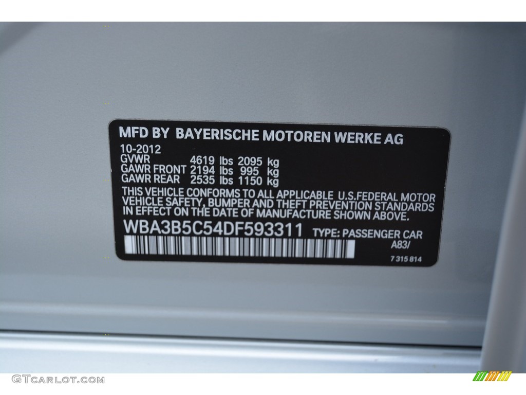 2013 3 Series 328i xDrive Sedan - Glacier Silver Metallic / Black photo #34