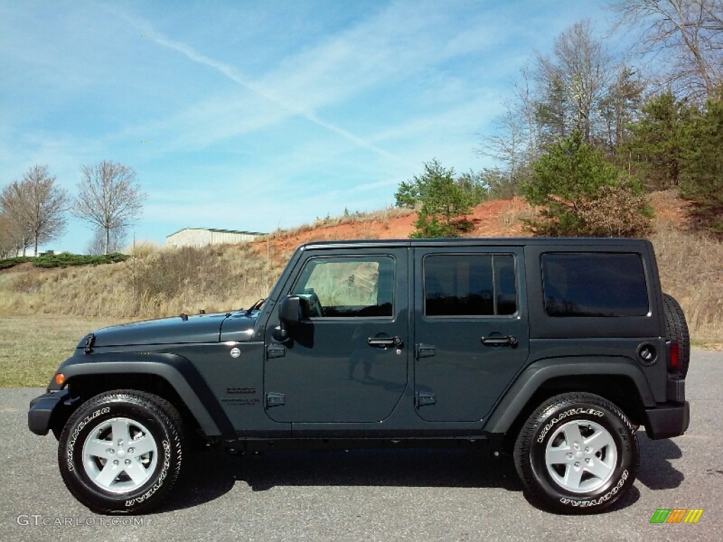 2016 Wrangler Unlimited Sport 4x4 - Rhino / Black photo #1