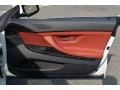 2014 BMW 6 Series Vermilion Red Interior Door Panel Photo