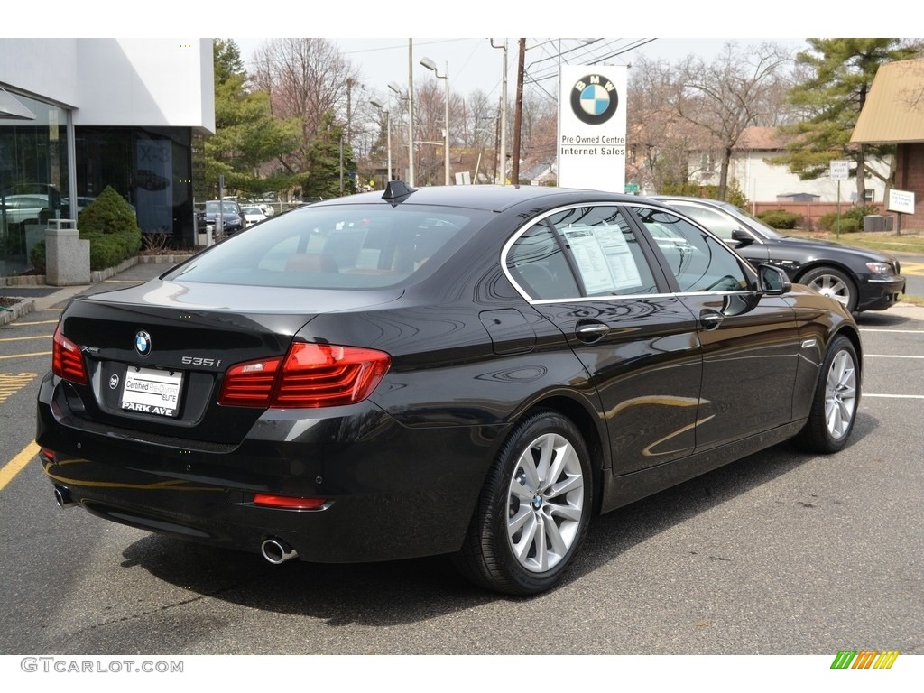 2016 5 Series 535i xDrive Sedan - Black Sapphire Metallic / BMW Individual Amaro Brown photo #3