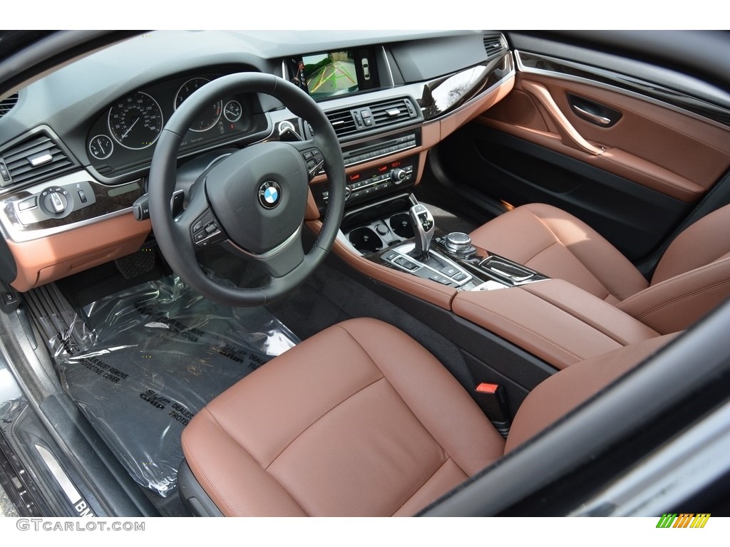 2016 5 Series 535i xDrive Sedan - Black Sapphire Metallic / BMW Individual Amaro Brown photo #10