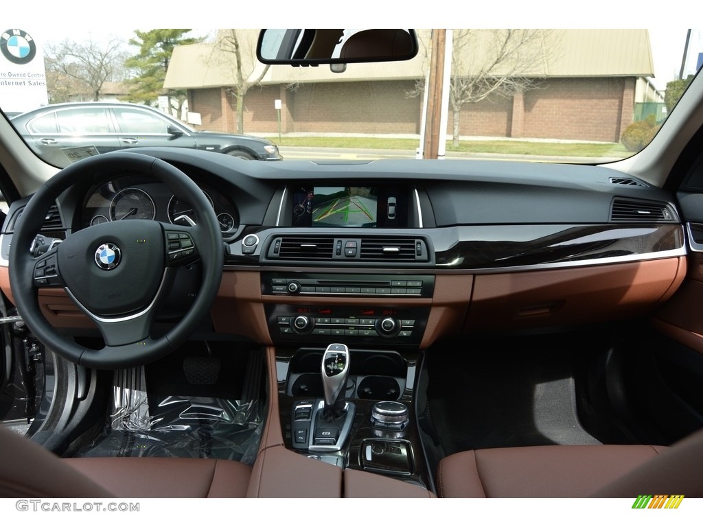2016 5 Series 535i xDrive Sedan - Black Sapphire Metallic / BMW Individual Amaro Brown photo #14
