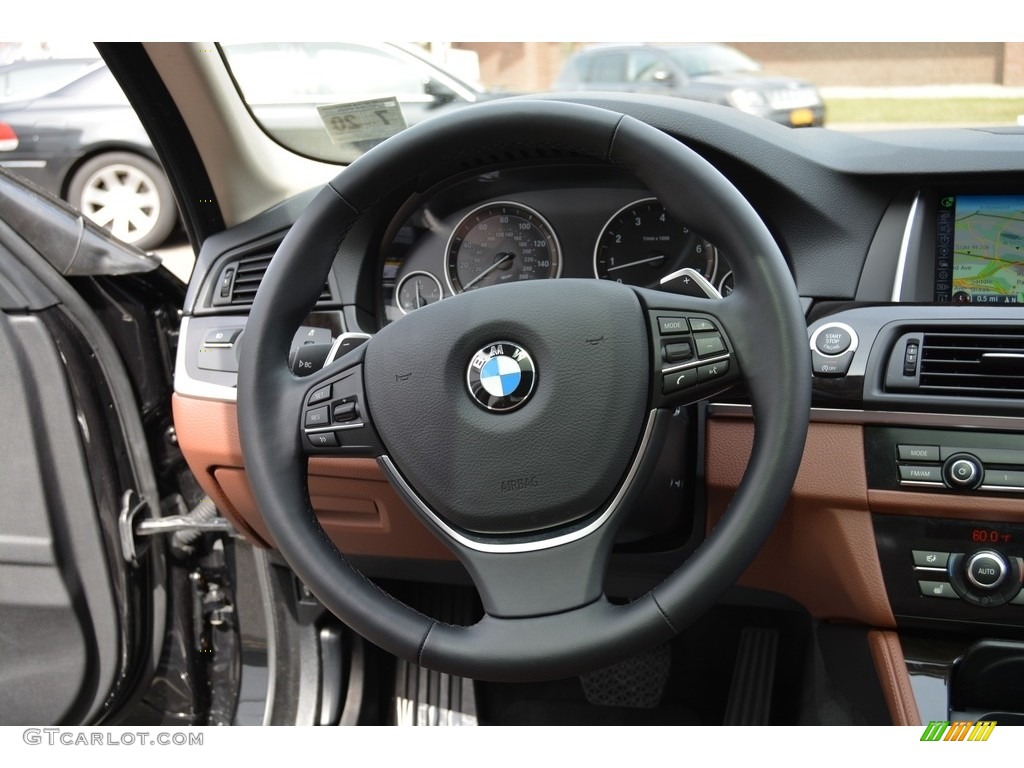 2016 5 Series 535i xDrive Sedan - Black Sapphire Metallic / BMW Individual Amaro Brown photo #17
