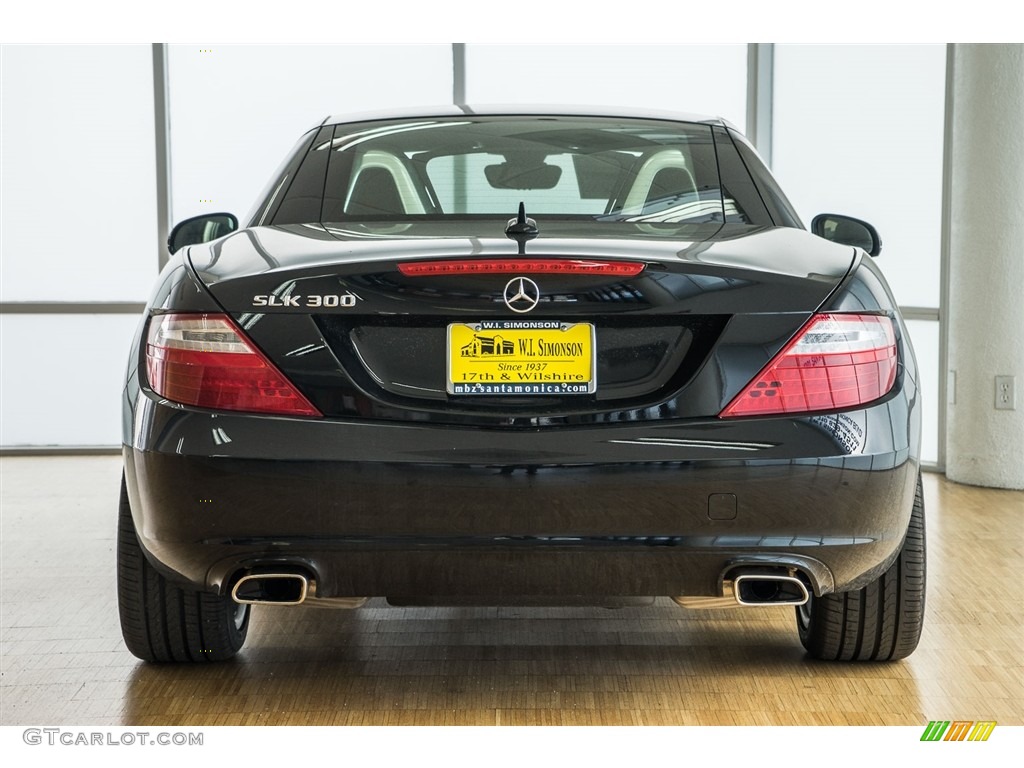 2016 SLK 300 Roadster - Black / Black photo #4