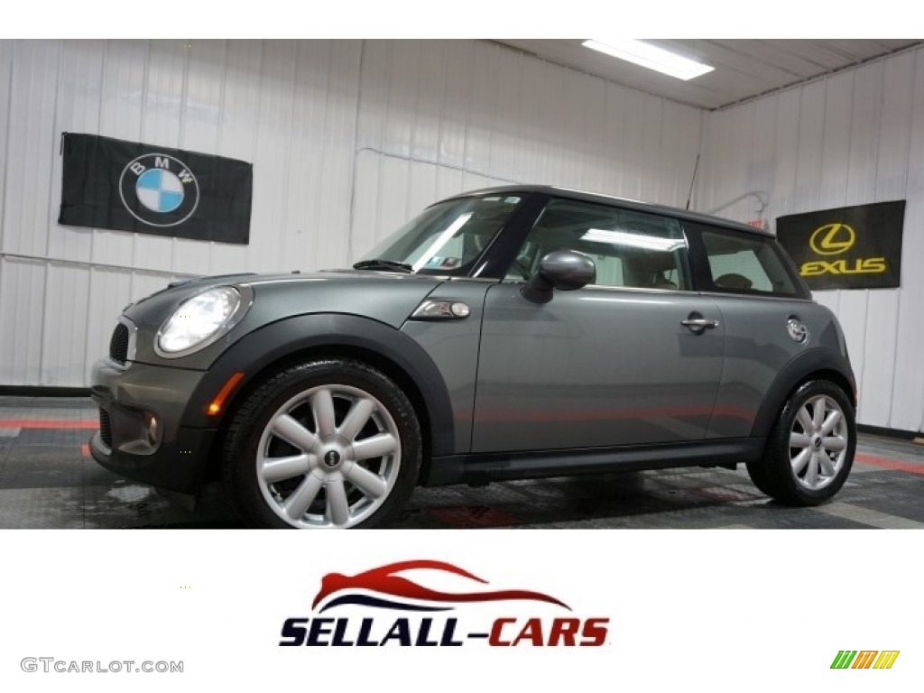 2007 Cooper S Hardtop - Dark Silver Metallic / Gravity Tuscan Beige photo #1
