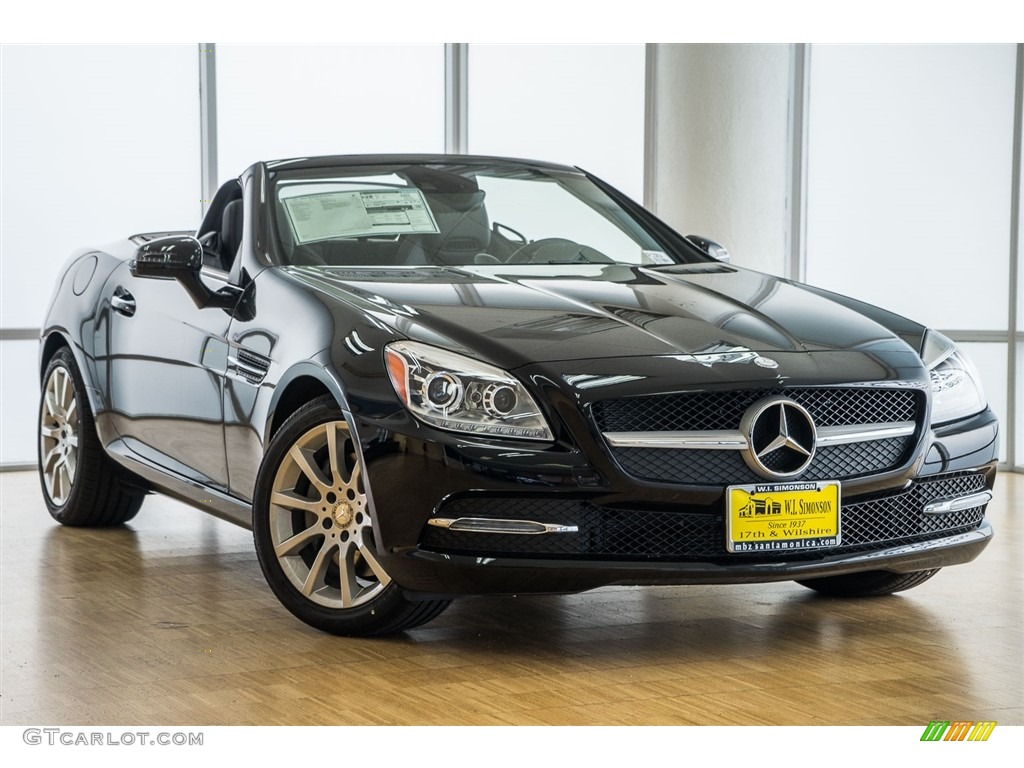 2016 SLK 300 Roadster - Black / Black photo #12