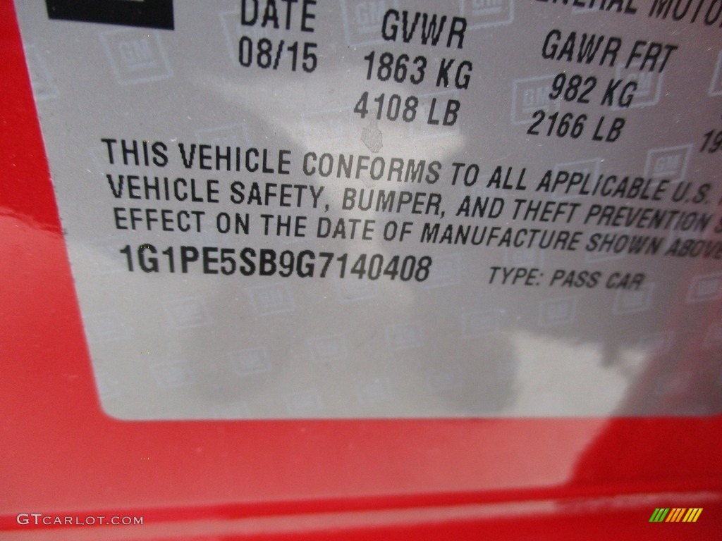 2016 Cruze Limited LT - Red Hot / Jet Black photo #19
