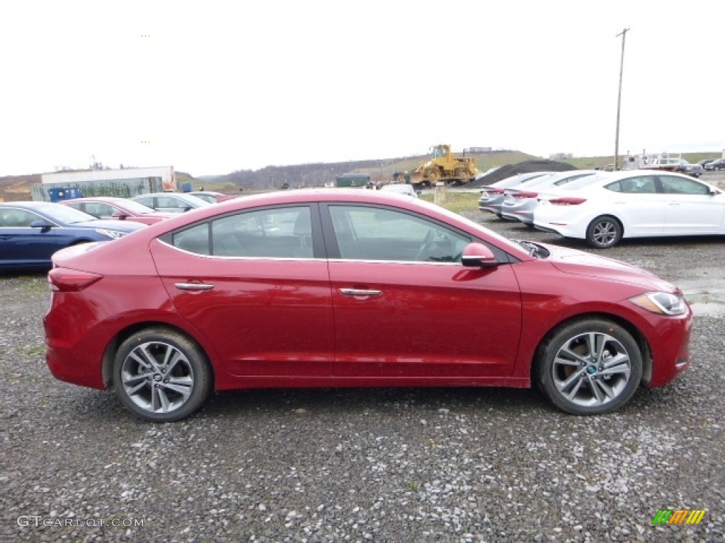 2017 Elantra Limited - Red / Gray photo #6