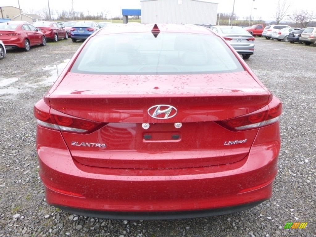 2017 Elantra Limited - Red / Gray photo #8