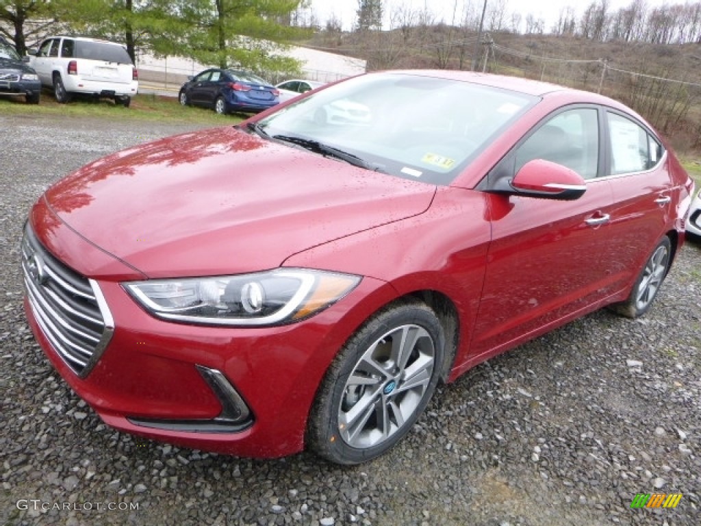 Red 2017 Hyundai Elantra Limited Exterior Photo #111591713
