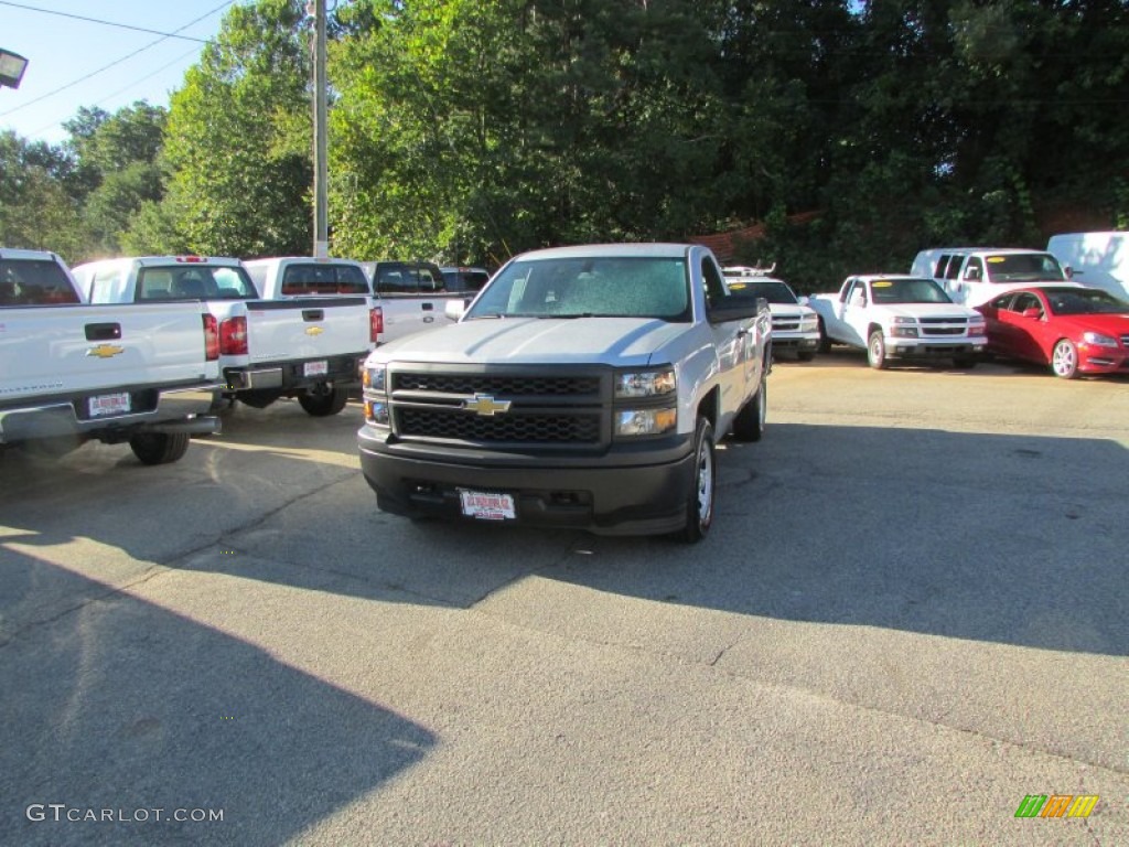 2014 Silverado 1500 WT Regular Cab 4x4 - Silver Ice Metallic / Jet Black/Dark Ash photo #1