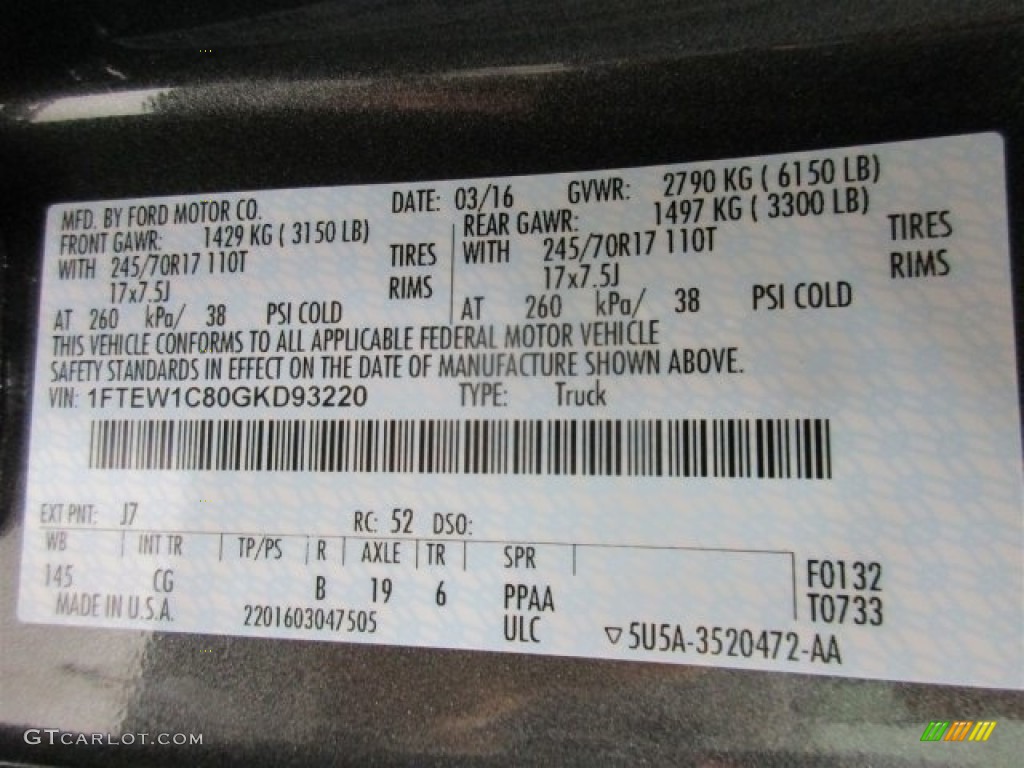 2016 F150 XL SuperCrew - Magnetic / Medium Earth Gray photo #30