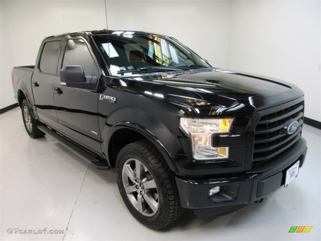 2016 F150 XLT SuperCrew 4x4 - Shadow Black / Black photo #2