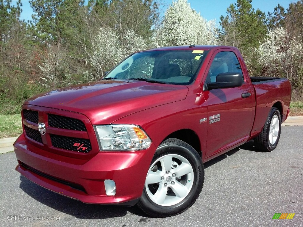 2013 1500 Express Regular Cab - Deep Cherry Red Pearl / Black/Diesel Gray photo #2