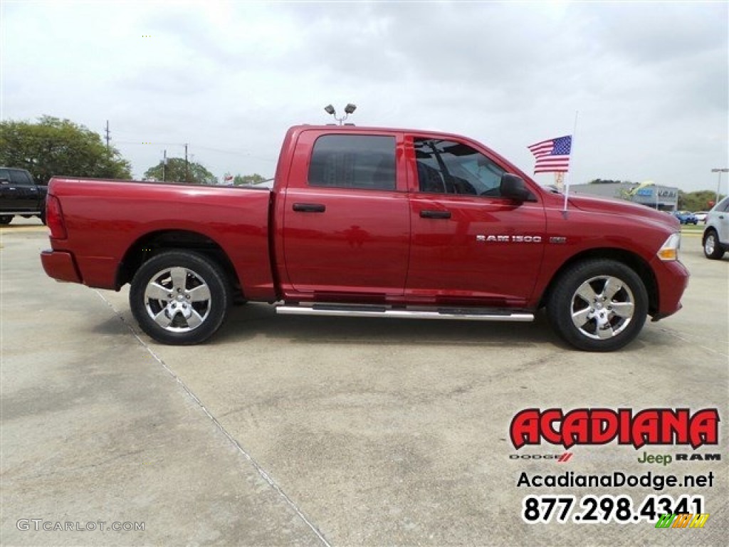 2012 Ram 1500 Express Crew Cab - Deep Cherry Red Crystal Pearl / Dark Slate Gray/Medium Graystone photo #10