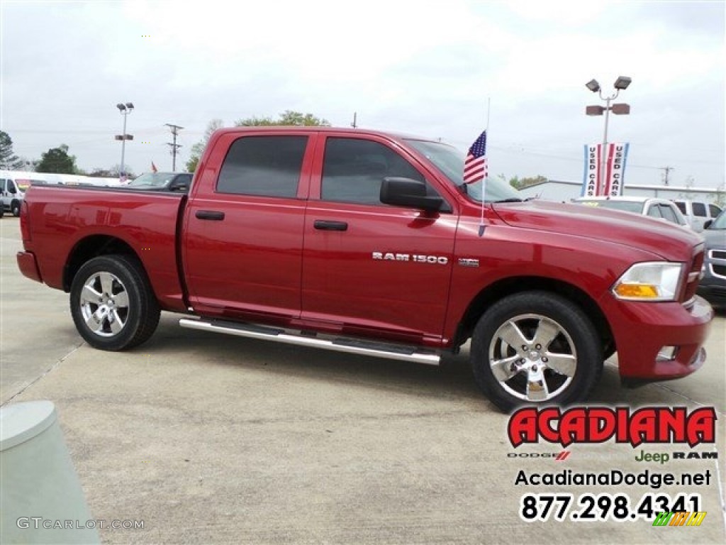 2012 Ram 1500 Express Crew Cab - Deep Cherry Red Crystal Pearl / Dark Slate Gray/Medium Graystone photo #11