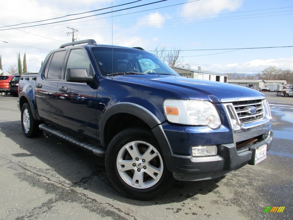 Dark Blue Pearl Metallic 2007 Ford Explorer Sport Trac XLT Exterior Photo #111615103