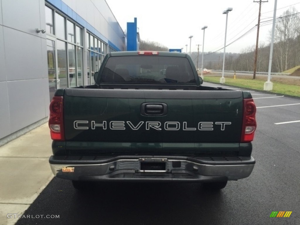 2003 Silverado 1500 LS Regular Cab 4x4 - Dark Green Metallic / Dark Charcoal photo #6