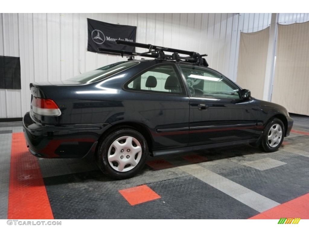 2000 Civic EX Coupe - Flamenco Black Pearl / Dark Gray photo #7