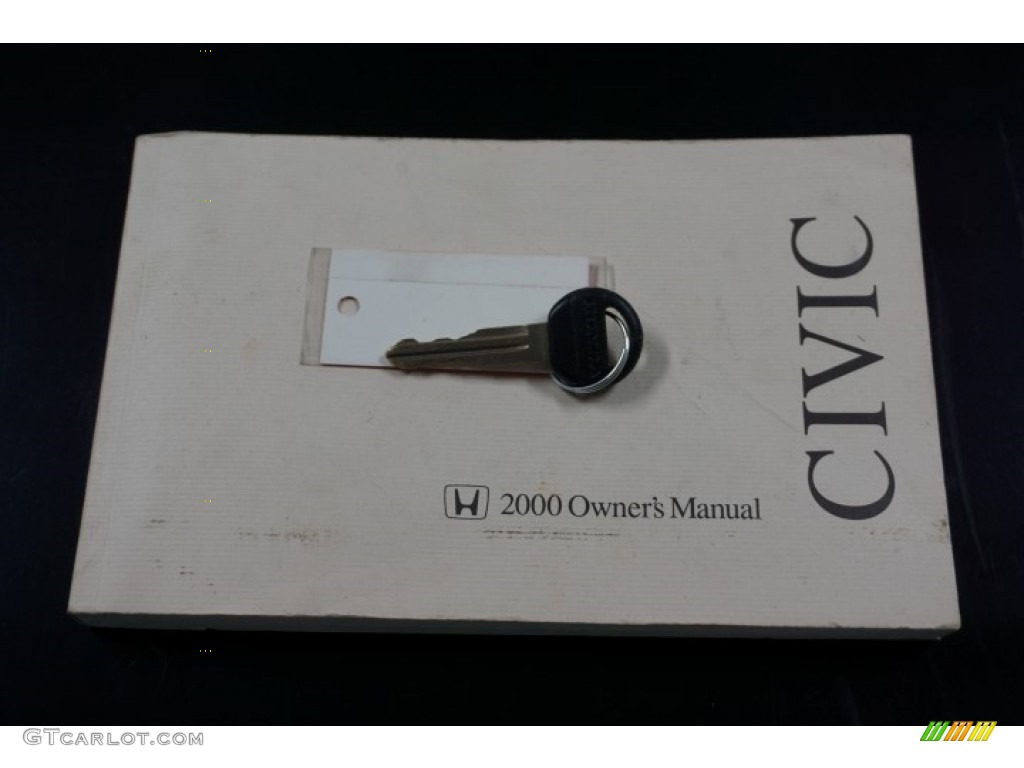 2000 Civic EX Coupe - Flamenco Black Pearl / Dark Gray photo #37
