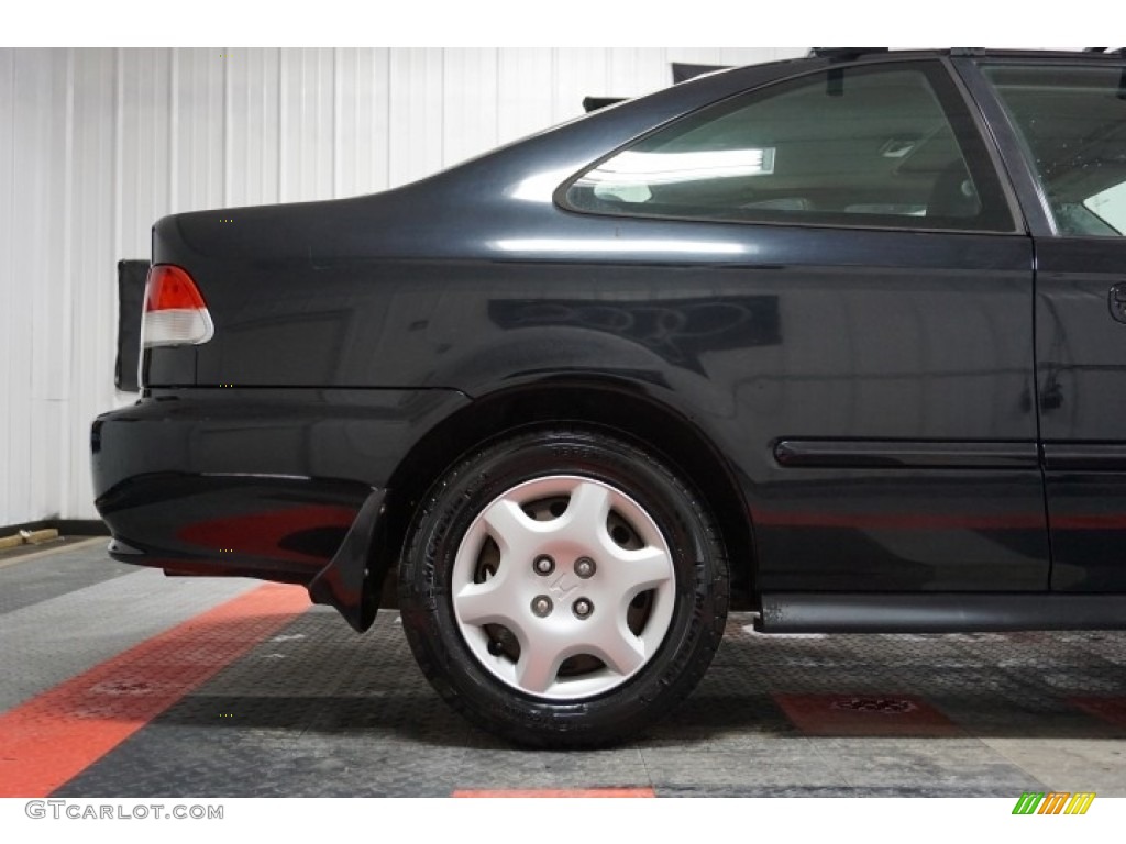 2000 Civic EX Coupe - Flamenco Black Pearl / Dark Gray photo #52