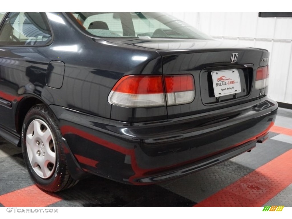 2000 Civic EX Coupe - Flamenco Black Pearl / Dark Gray photo #57