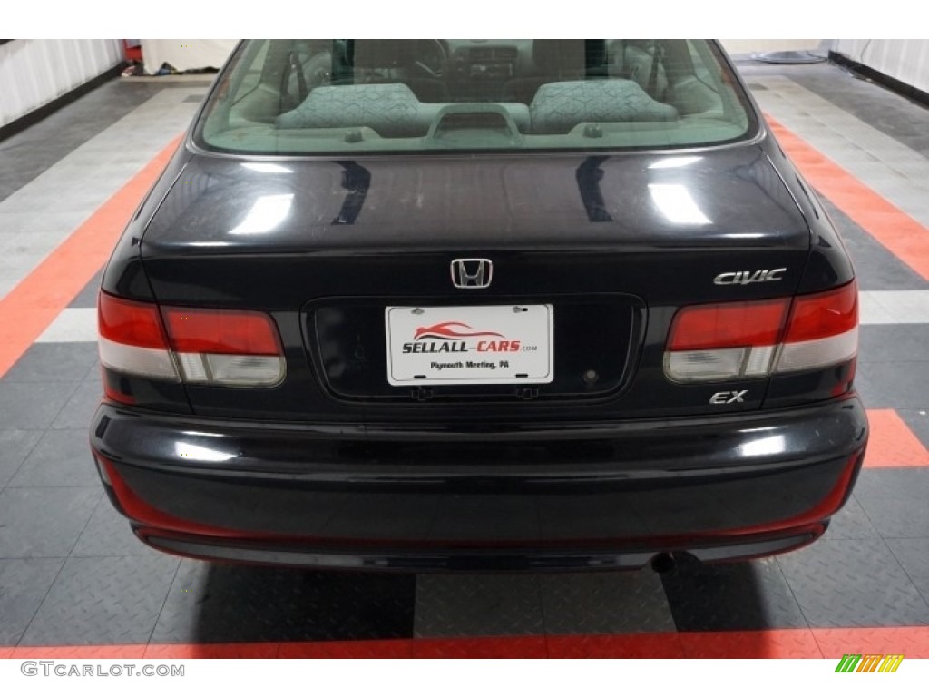 2000 Civic EX Coupe - Flamenco Black Pearl / Dark Gray photo #59