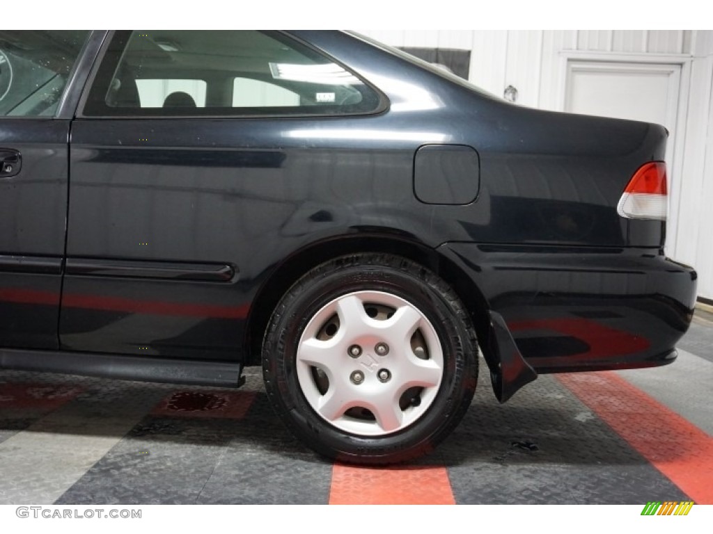 2000 Civic EX Coupe - Flamenco Black Pearl / Dark Gray photo #60