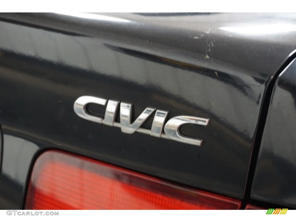 2000 Civic EX Coupe - Flamenco Black Pearl / Dark Gray photo #78