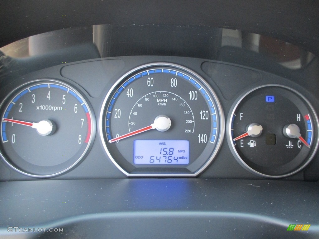 2009 Santa Fe Limited 4WD - Slate Blue / Beige photo #14