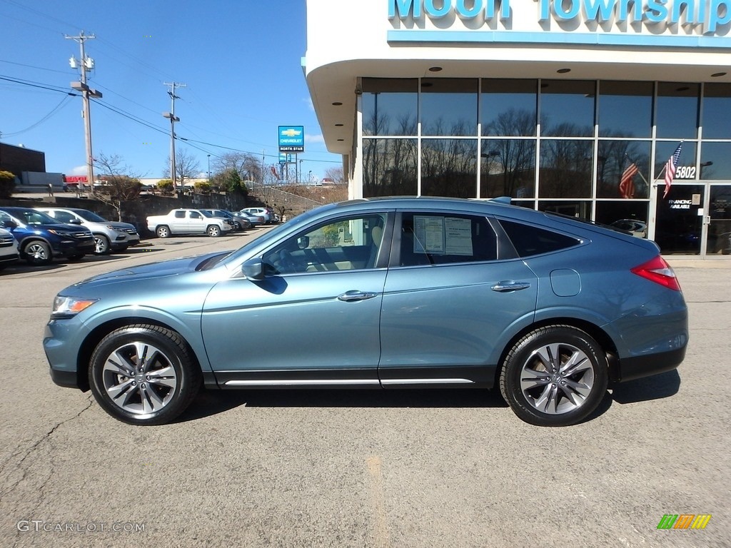 2013 Crosstour EX-L V-6 4WD - Mountain Air Metallic / Ivory photo #2