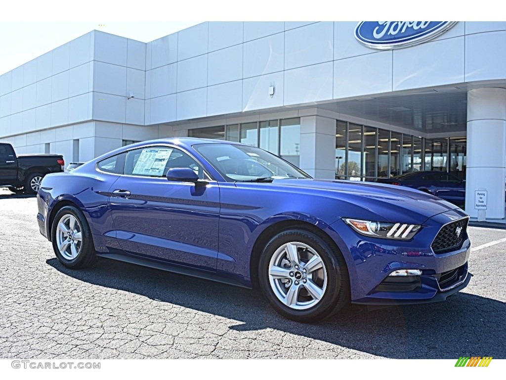 Deep Impact Blue Metallic 2016 Ford Mustang V6 Coupe Exterior Photo #111634409